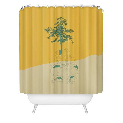 The Red Wolf Woman Nature 2 Shower Curtain