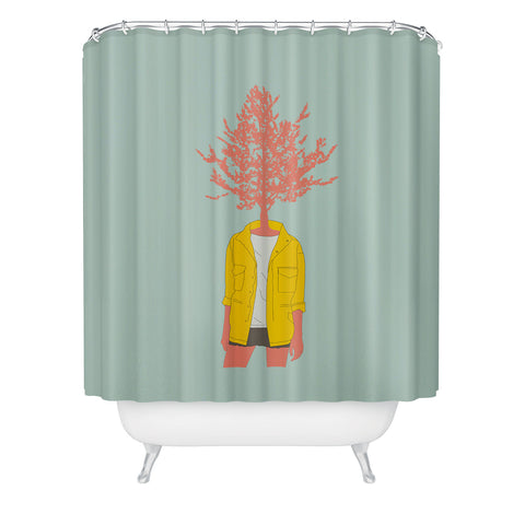 The Red Wolf Woman Nature 4 Shower Curtain