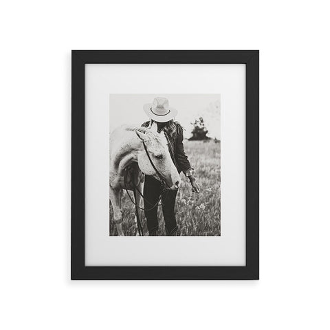 The Whiskey Ginger A Cowgirl Her Horse Framed Art Print
