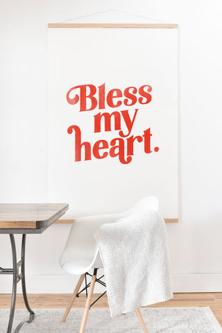 The Whiskey Ginger Bless My Heart Funny Cute Red Art Print And Hanger