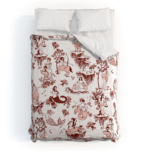 The Whiskey Ginger Classic Ruby Pink Zodiac Comforter
