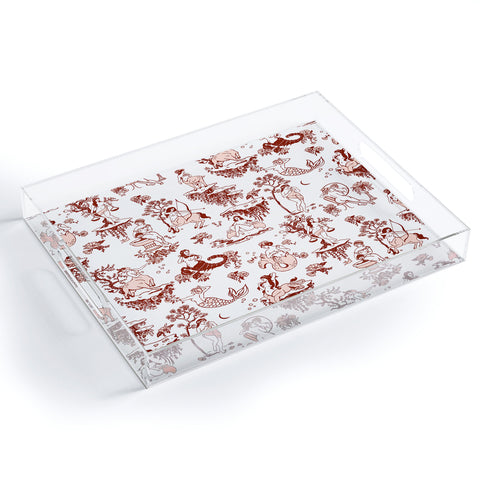 The Whiskey Ginger Classic Ruby Pink Zodiac Acrylic Tray