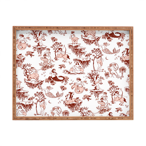The Whiskey Ginger Classic Ruby Pink Zodiac Rectangular Tray