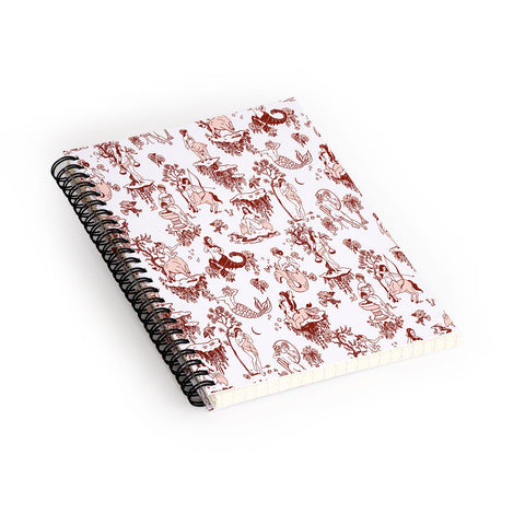 The Whiskey Ginger Classic Ruby Pink Zodiac Spiral Notebook