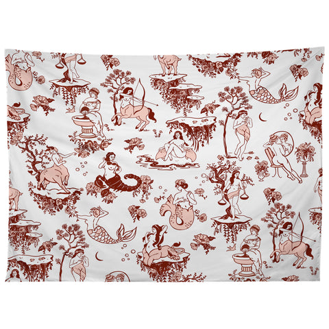 The Whiskey Ginger Classic Ruby Pink Zodiac Tapestry