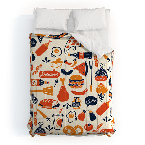 The Whiskey Ginger Cool Fun Colorful Retro Diner Comforter