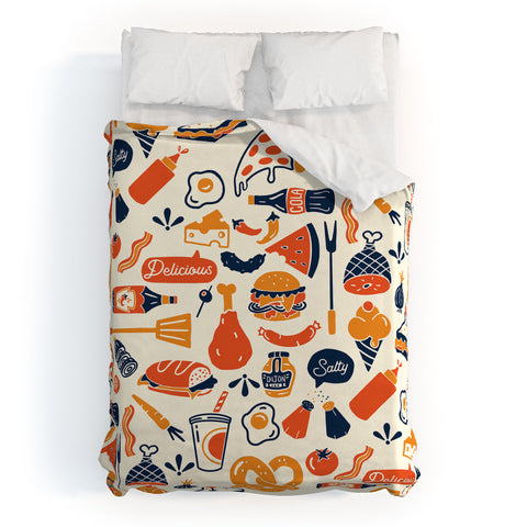 The Whiskey Ginger Cool Fun Colorful Retro Diner Duvet Cover