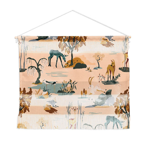 The Whiskey Ginger Cute Playful Animal Pattern Wall Hanging Landscape
