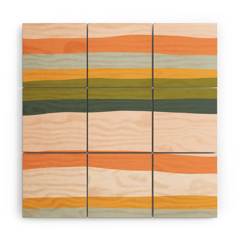 The Whiskey Ginger Dreamy Stripes Colorful Fun Wood Wall Mural