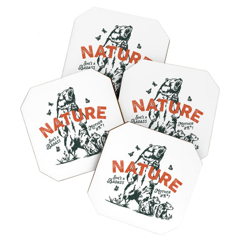 The Whiskey Ginger Nature Shes A Badass Mother Coaster Set