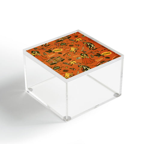 The Whiskey Ginger Old West Inspired Vintage Pattern Acrylic Box