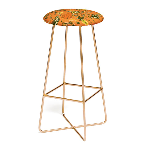 The Whiskey Ginger Old West Inspired Vintage Pattern Bar Stool