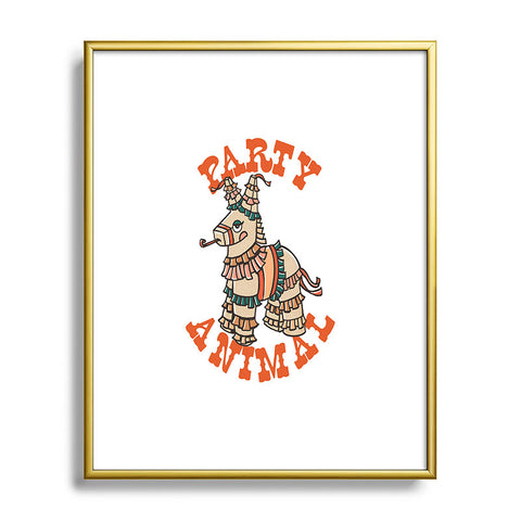 The Whiskey Ginger Party Animal Donkey Pinata Metal Framed Art Print