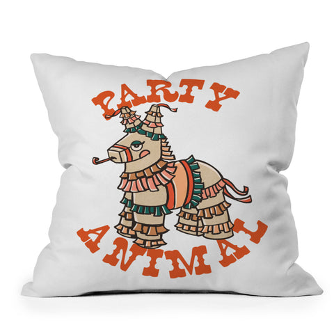 The Whiskey Ginger Party Animal Donkey Pinata Throw Pillow