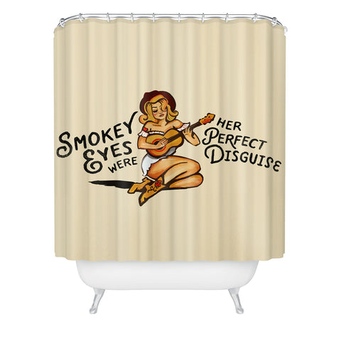The Whiskey Ginger Smokey Eyes Perfect Disguise Shower Curtain