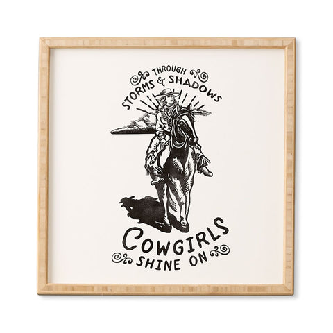 The Whiskey Ginger Through Storms Shadows Cowgirl Framed Wall Art