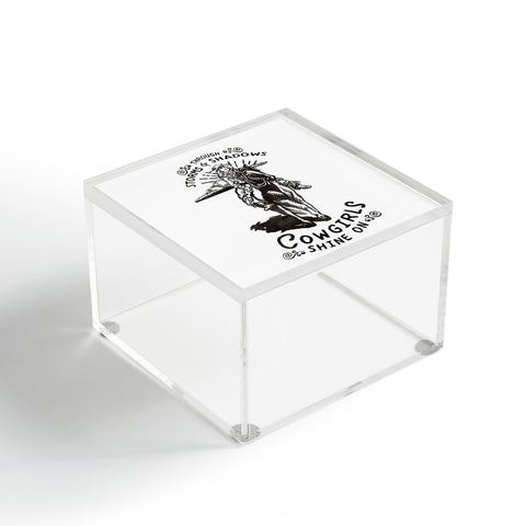 The Whiskey Ginger Through Storms Shadows Cowgirl Acrylic Box