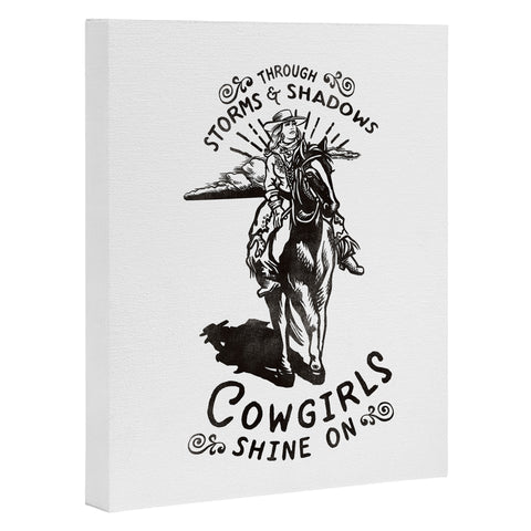 The Whiskey Ginger Through Storms Shadows Cowgirl Art Canvas