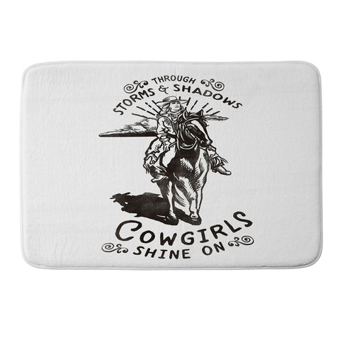 The Whiskey Ginger Through Storms Shadows Cowgirl Memory Foam Bath Mat