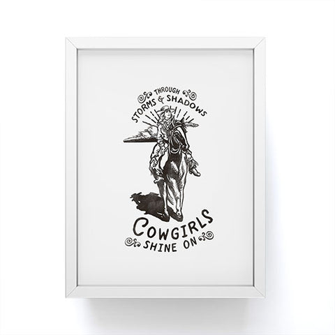 The Whiskey Ginger Through Storms Shadows Cowgirl Framed Mini Art Print