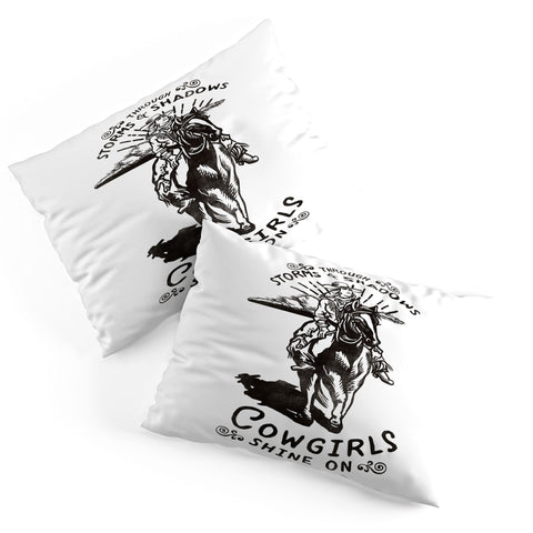 The Whiskey Ginger Through Storms Shadows Cowgirl Pillow Shams