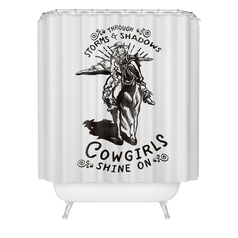 The Whiskey Ginger Through Storms Shadows Cowgirl Shower Curtain