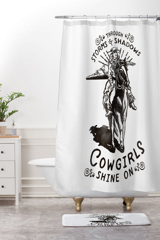 The Whiskey Ginger Through Storms Shadows Cowgirl Shower Curtain And Mat