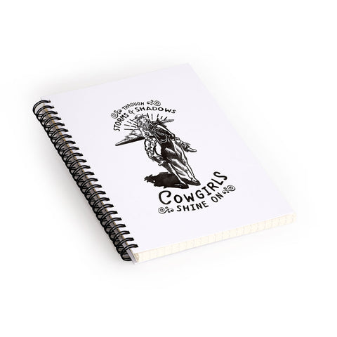 The Whiskey Ginger Through Storms Shadows Cowgirl Spiral Notebook