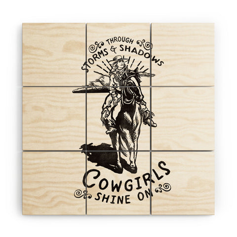 The Whiskey Ginger Through Storms Shadows Cowgirl Wood Wall Mural
