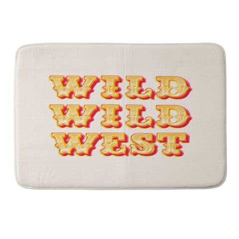 The Whiskey Ginger Vintage Red Yellow Wild Wild Memory Foam Bath Mat