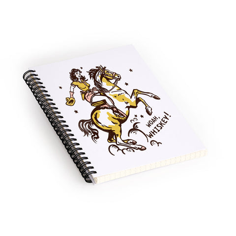 The Whiskey Ginger Woah Whiskey Western Pin Up Spiral Notebook