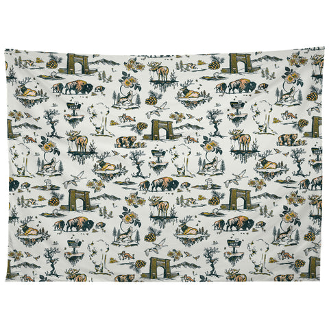 The Whiskey Ginger Yellowstone National Park Travel Pattern Tapestry