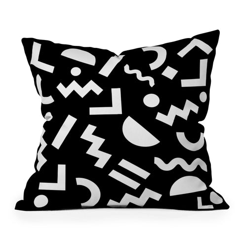 Three Of The Possessed Block Party BLK Throw Pillow