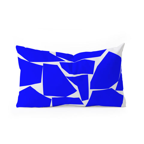 Three Of The Possessed Block Party Blue Oblong Throw Pillow