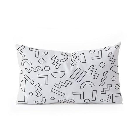 Three Of The Possessed Block Party Outline Oblong Throw Pillow