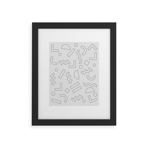 Three Of The Possessed Block Party Outline Framed Art Print