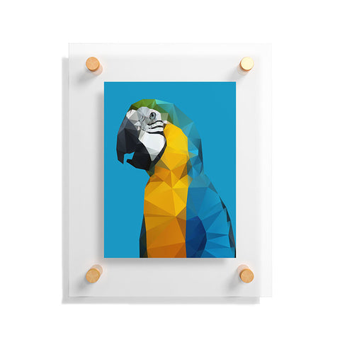 Three Of The Possessed Parrot Blue Floating Acrylic Print