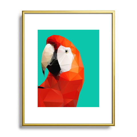 Three Of The Possessed Parrot Red Metal Framed Art Print
