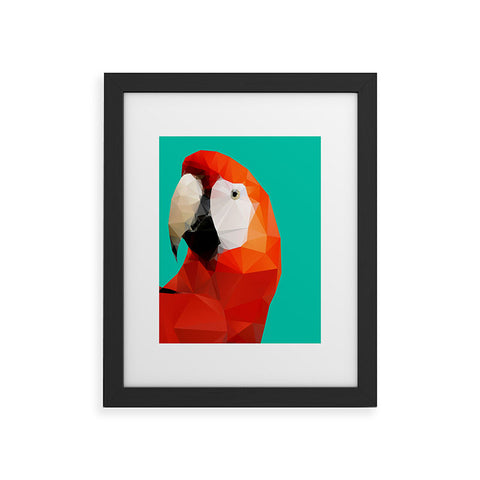 Three Of The Possessed Parrot Red Framed Art Print