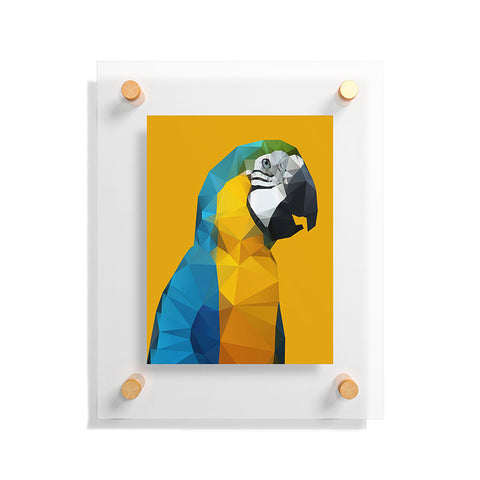Three Of The Possessed Parrot Tropical Yellow Floating Acrylic Print