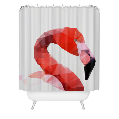 Three Of The Possessed Pink Flamingo Shower Curtain