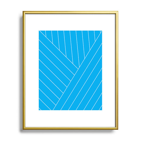 Three Of The Possessed Wave Blue Metal Framed Art Print