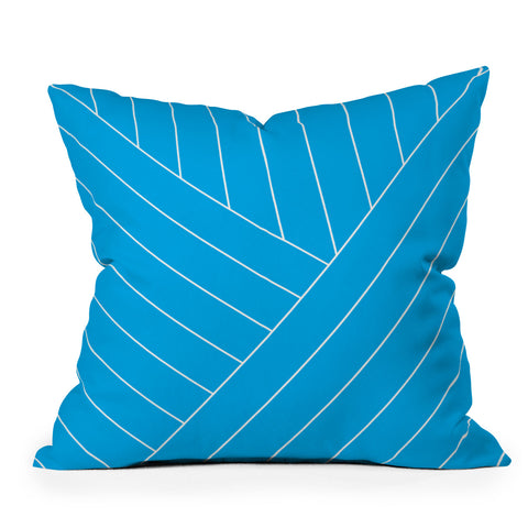 Three Of The Possessed Wave Blue Throw Pillow