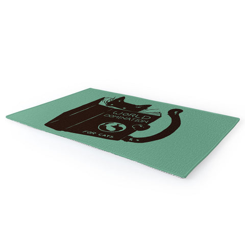 Tobe Fonseca World Domination for Cats Green Area Rug