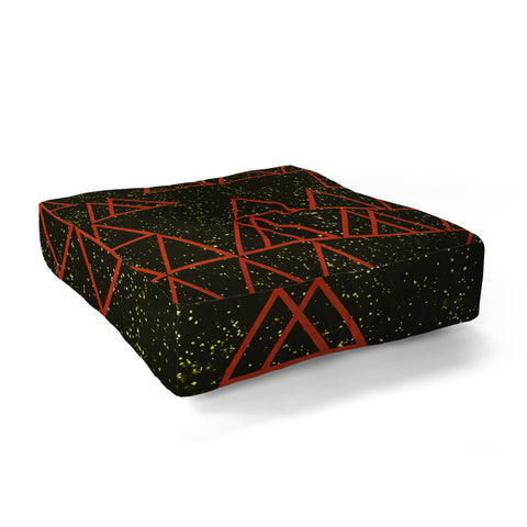 Triangle Footprint Cosmos4 Floor Pillow Square