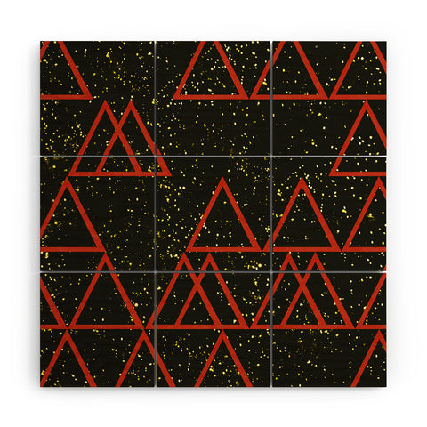 Triangle Footprint Cosmos4 Wood Wall Mural