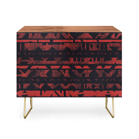 Triangle Footprint Lindiv1 Red Credenza