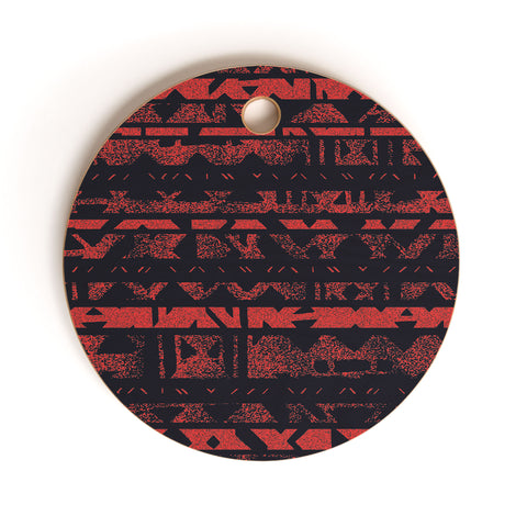 Triangle Footprint Lindiv1 Red Cutting Board Round