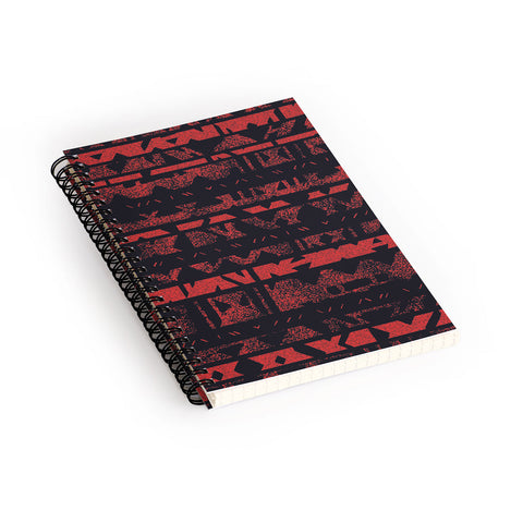 Triangle Footprint Lindiv1 Red Spiral Notebook