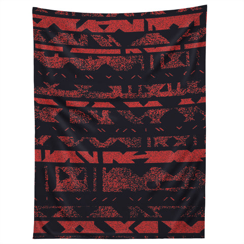 Triangle Footprint Lindiv1 Red Tapestry